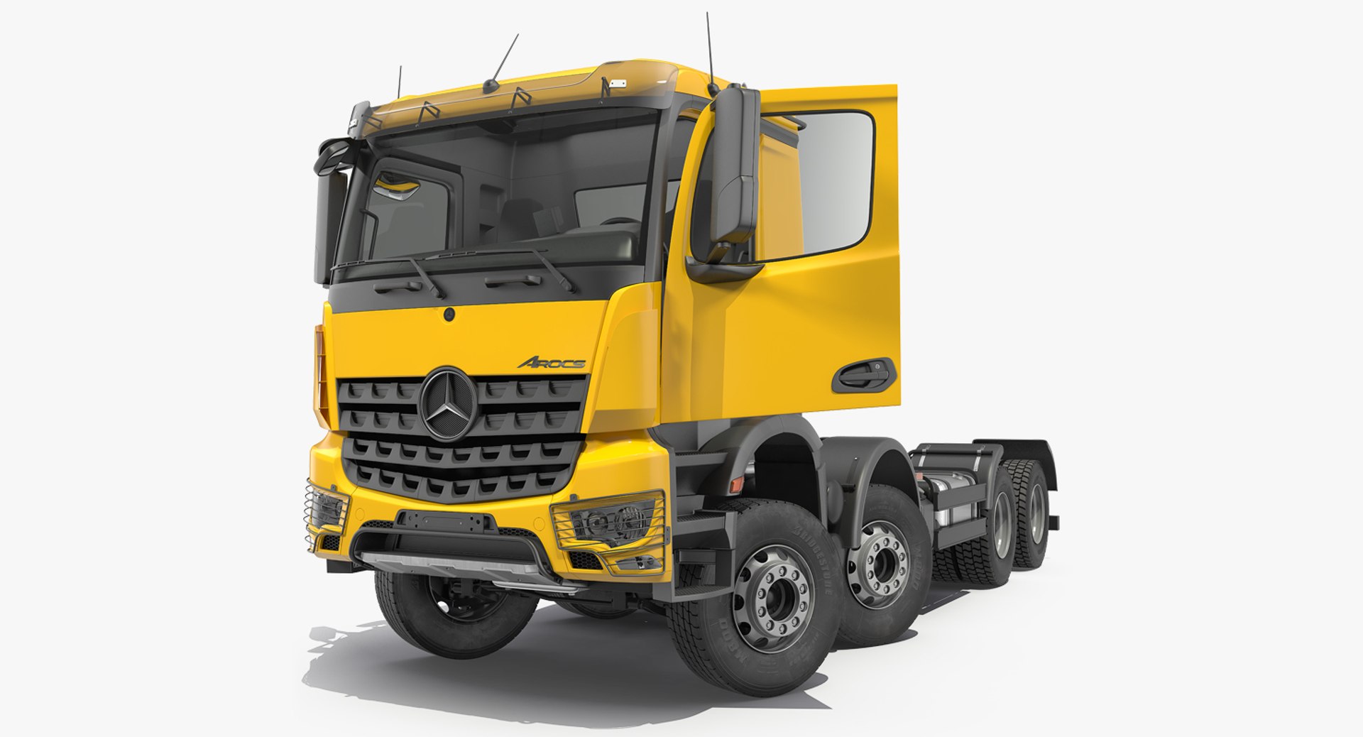 Mercedes Benz Arocs 8X8 Cab Chassis Rigged 3D Model 3D model preview