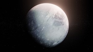 photorealistic pluto 8k planet 3D model