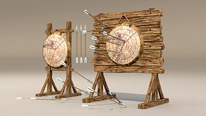 Target by arrow in 3D model