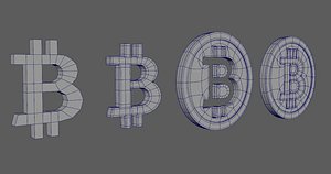 bitcoin coins 3D