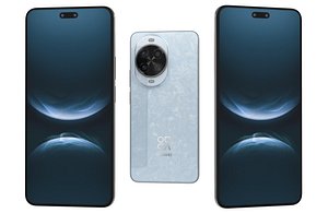 3D Huawei nova 14 Pro Ice Crystal Blue Low Poly