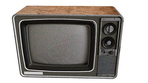 3D vintage old tv