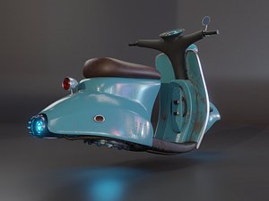 Hover Bike Scooter 3D model