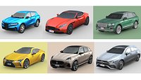 Low-Poly Car Pack 005 - Luxury Lineup