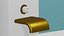 White stone bathtub faucet with gilding