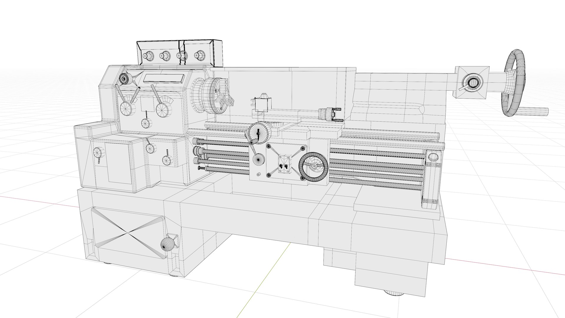 3D Industrial Lathe Machine model https://p.turbosquid.com/ts-thumb/NA/QmdVpe/Cz/w2/png/1743015646/1920x1080/fit_q87/88e46f2614fe9ee282c2ba6fe8d668755e12142e/w2.jpg