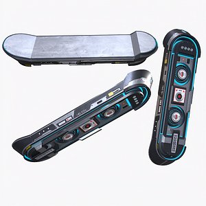 Sci-Fi Hoverboard 3D model