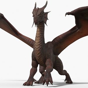 3D Dragon Fantasy Beast Standing
