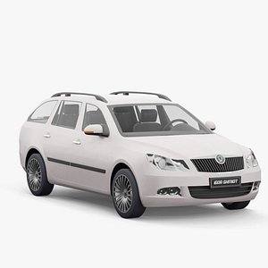 Skoda Octavia 2010 lowpoly 3D model
