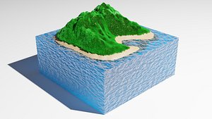 3D little island