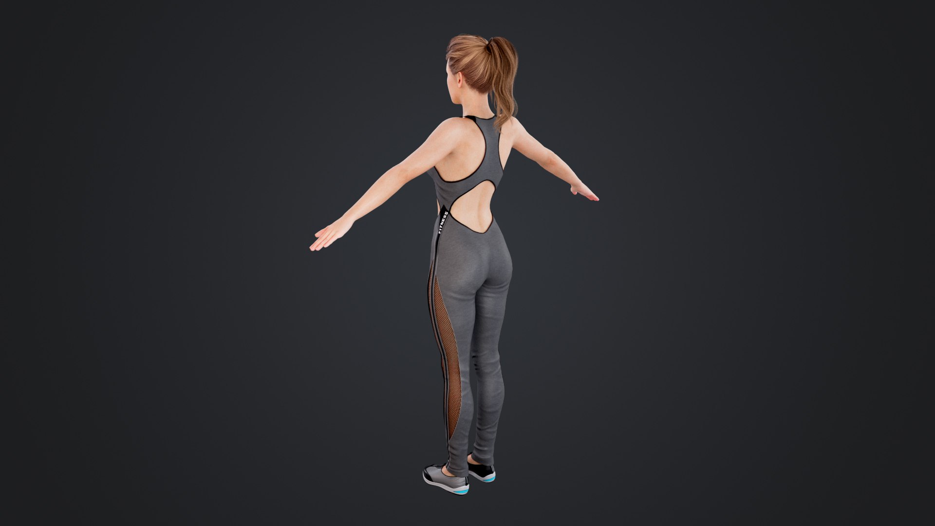 3D Model Woman Activewear Jogging - TurboSquid 2392187
