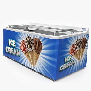 Frosted Ice Cream Freezer 3D model