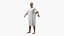 Bata de paciente médico en hombre blanco