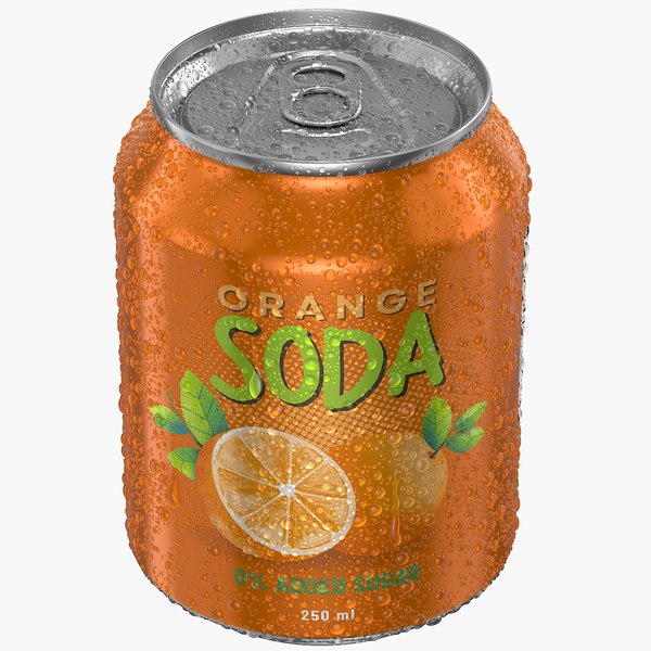 Standard Soda Can With Droplets 250ml 3D model