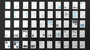 3D paper debris baked animations model