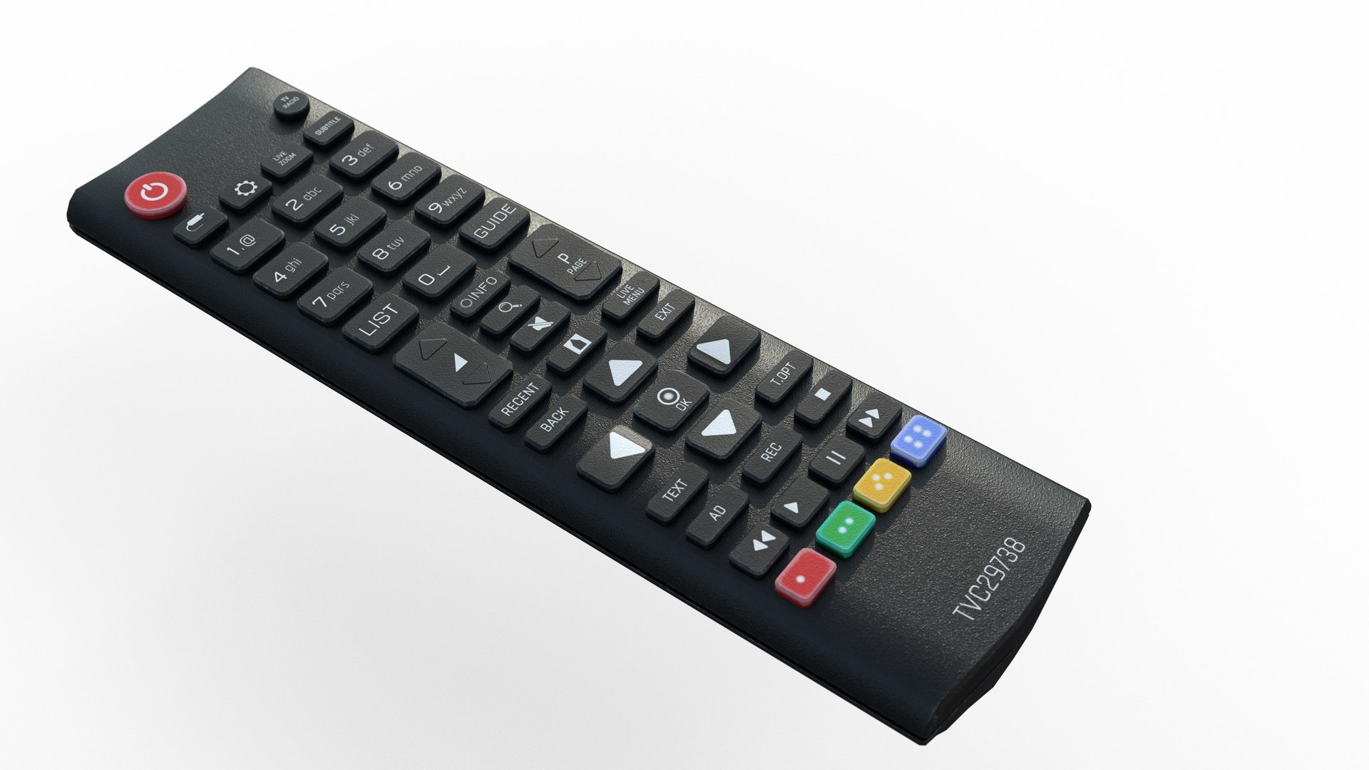 3D Remote Control For TV Model - TurboSquid 2022059