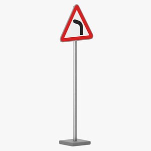 Bend to Left Road Sign