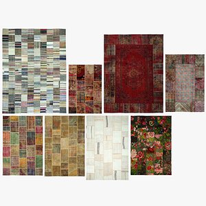 3D model Kilim vintage patchwork vol 18