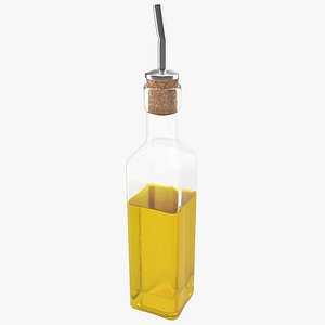 3d c4d olive oil bottle