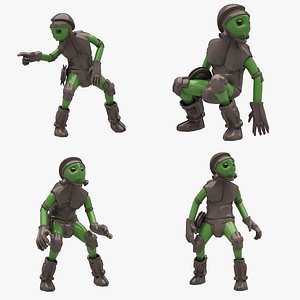 sci-fi man 3D model