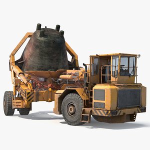 Slag Pot Carrier Used Rigged for Cinema 4D
