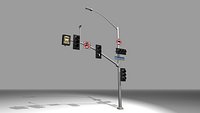 California Style LA Metro Expo Traffic Light