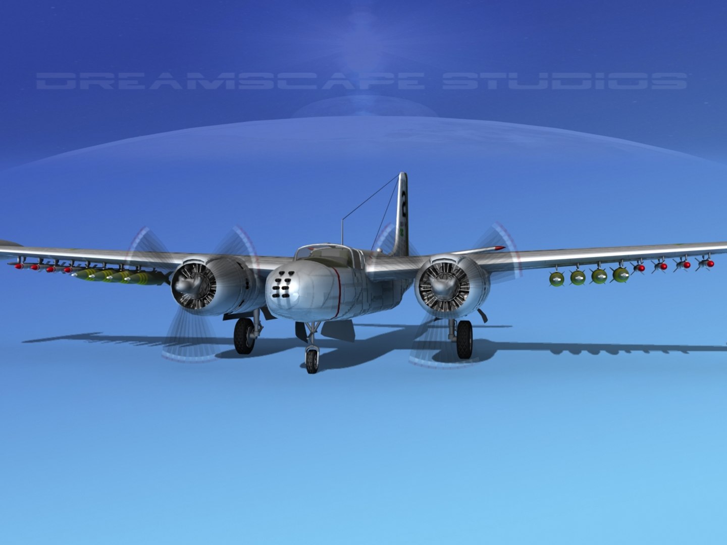 3d Model Douglas A-26k A-26 Bomber