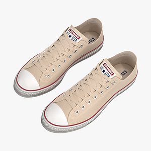 Chuck Taylor All Star Classic Low Top Cream 3D model