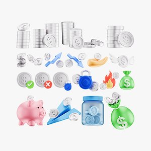 USD Dollar Coin Icons Full Pack