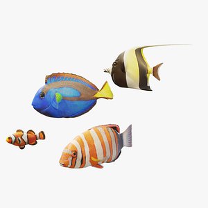 Tropical Fishes Pack - Rigged and Animated PBR