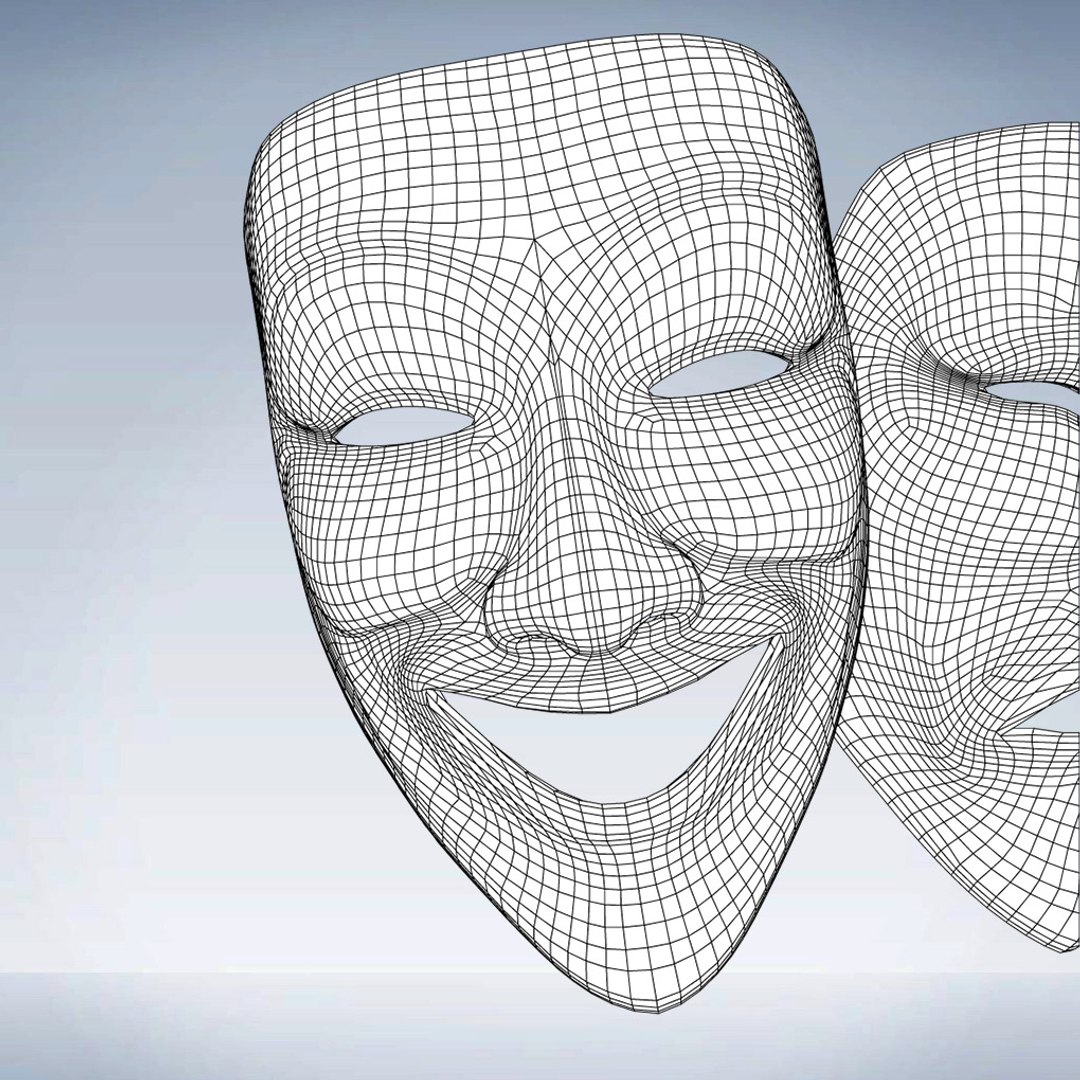 Theater Mask Obj