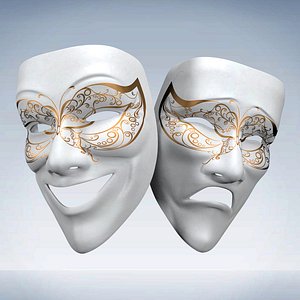 theater mask obj