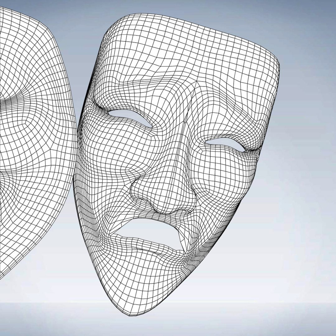 Theater Mask Obj