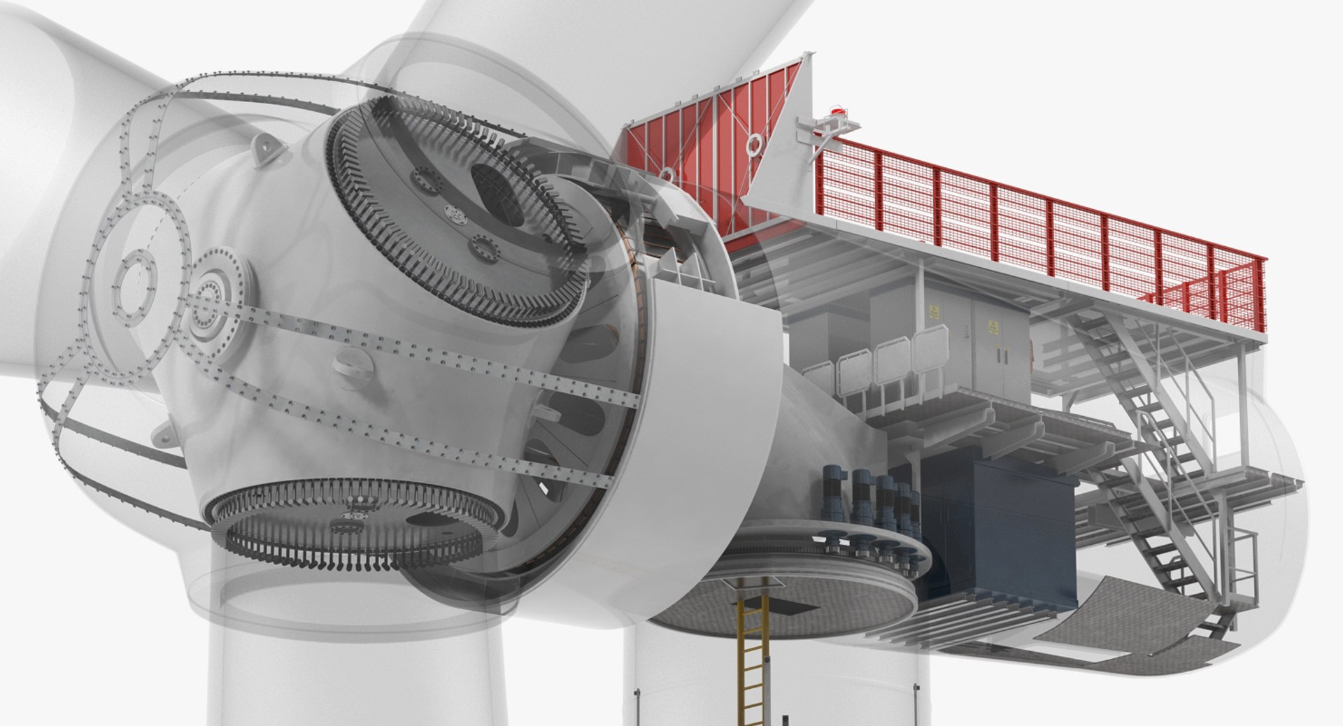 Wind Turbine Inside 3D model preview
