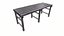 Outdoor Metal Bench Low-pooly PBR
