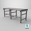 Outdoor Metal Bench Low-pooly PBR