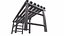 Outdoor Metal Bench Low-pooly PBR