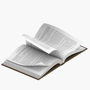 Brown Cover Rigged Book model