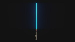 Star Wars Lightsaber 02 Blue - SciFi Character Weapon 3D model