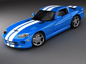 dodge viper gts sports car 3d max
