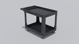 3D Industrial Utility Cart with 4k Textures Low-poly
