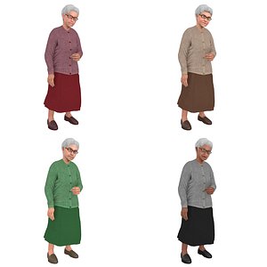 Elderly Woman Rigged Pack