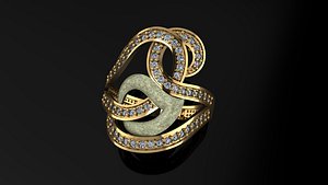 3D ring gold model