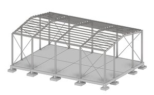 Warehouse G steel structure 3D model