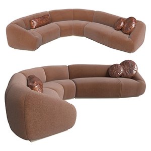 3D Stahl and Band Sectional sofa model