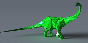 low-poly printer barosaur Low-poly 3D model
