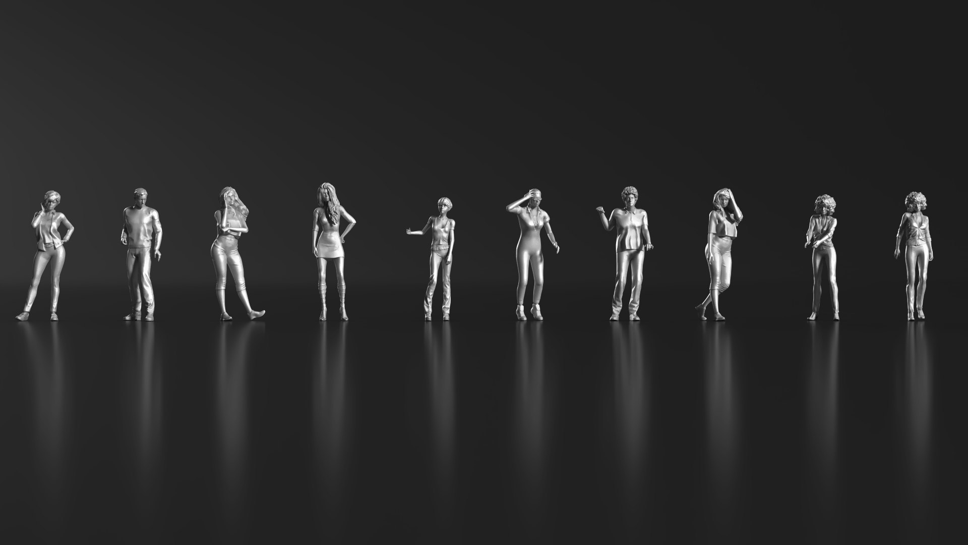 3D Model HD People 16 Stand 2 - TurboSquid 2112298