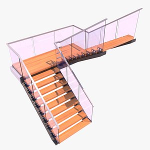 3D Stairs U Modern
