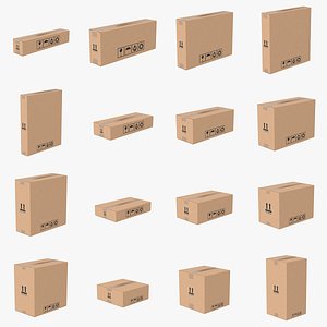 Cardboard Box Closed Bundle
