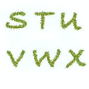 STUVWX LETTERS 3D model